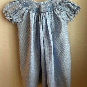 Blue Royal Child smocked dress with whales, size 6 months